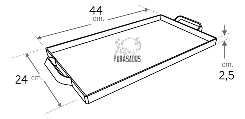PLANCHA CHURRASQUERA PARA COCINA Y PARRILLA CON DISEÑO PARA ASADO - 3