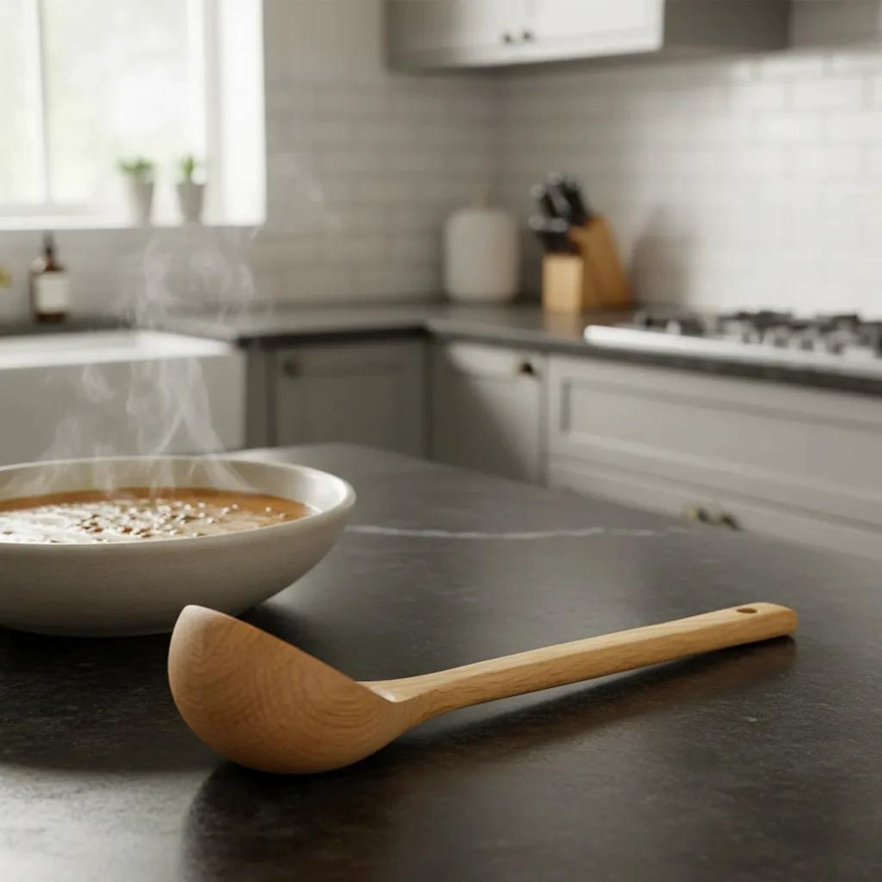 CUCHARA ECOLOGICA DE BAMBU DE 26 CM PARA COCINA Y SERVIR - 2