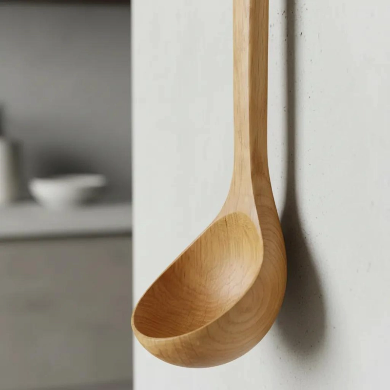 CUCHARA ECOLOGICA DE BAMBU DE 26 CM PARA COCINA Y SERVIR - 4