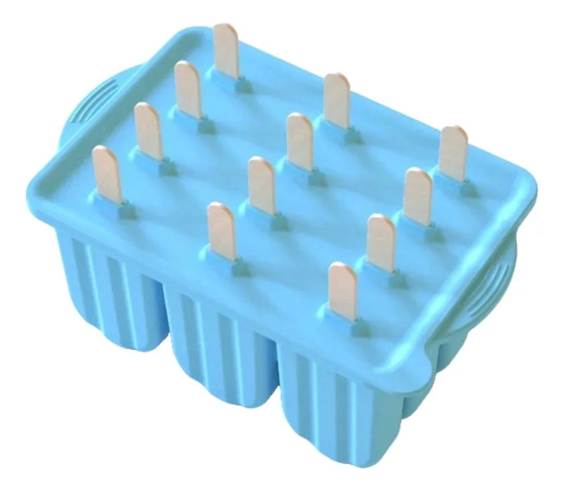 MOLDE DE SILICONA PARA HELADOS TIPO PALETA CON ACCESORIOS PARA PREPARACION - 2
