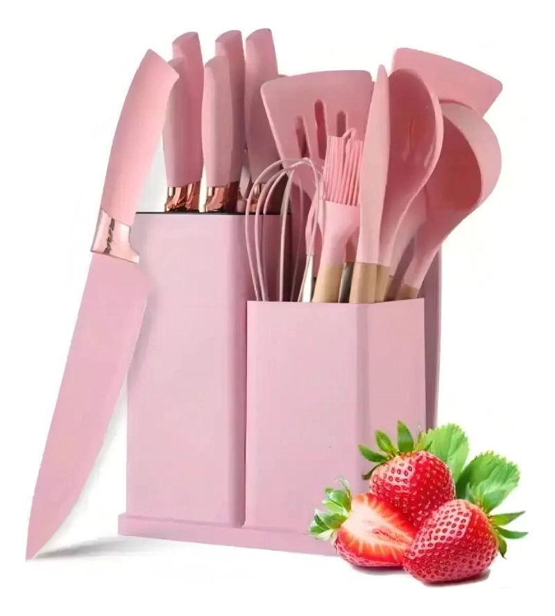 KIT COMPLETO DE UTENSILIOS DE COCINA DE SILICONA CON 19 PIEZAS - 2