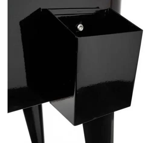ENFRIADOR METALICO RETRO DE 60 LITROS COLOR NEGRO CON DISEÑO CLASICO - 4