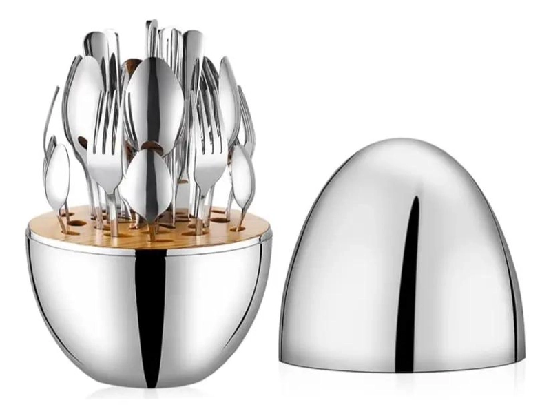SET COMPLETO DE UTENSILIOS DE COCINA DE 24 PIEZAS EN COLOR PLATEADO - 2