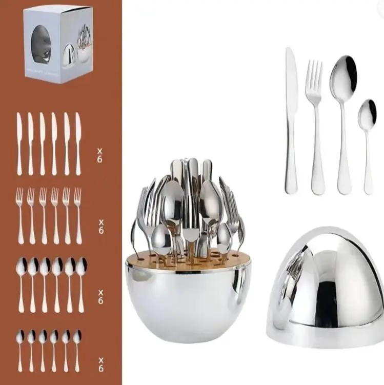 SET COMPLETO DE UTENSILIOS DE COCINA DE 24 PIEZAS EN COLOR PLATEADO - 3