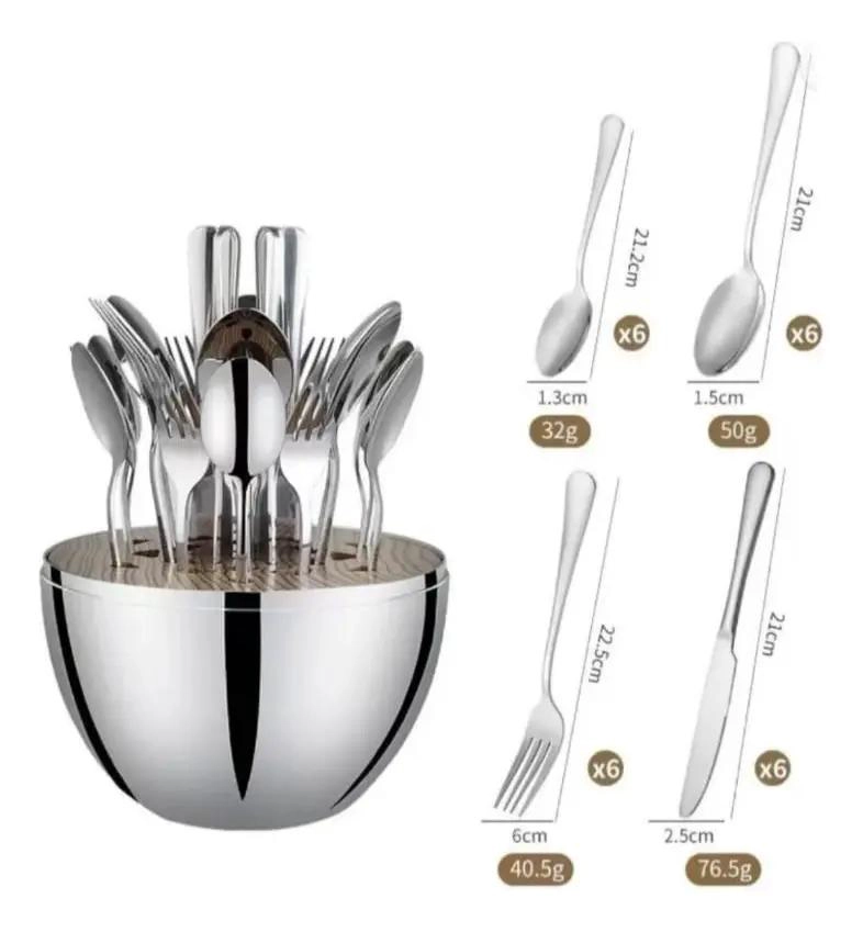 SET COMPLETO DE UTENSILIOS DE COCINA DE 24 PIEZAS EN COLOR PLATEADO - 4