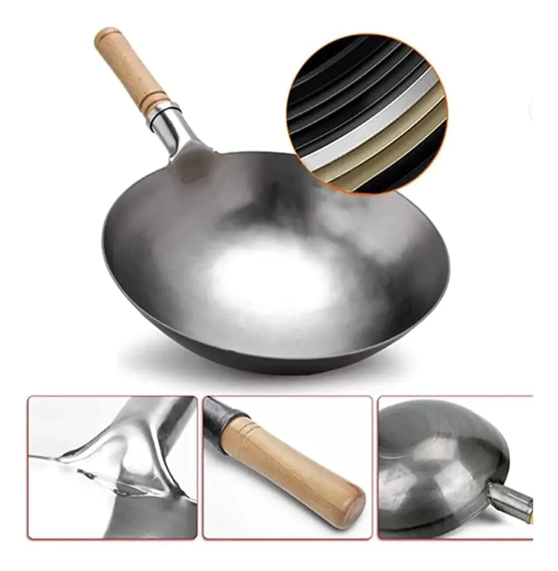 SARTE N WOK ANTIADHERENTE DE ACERO INOXIDABLE PARA FOGON 36 A 40 CM - 3