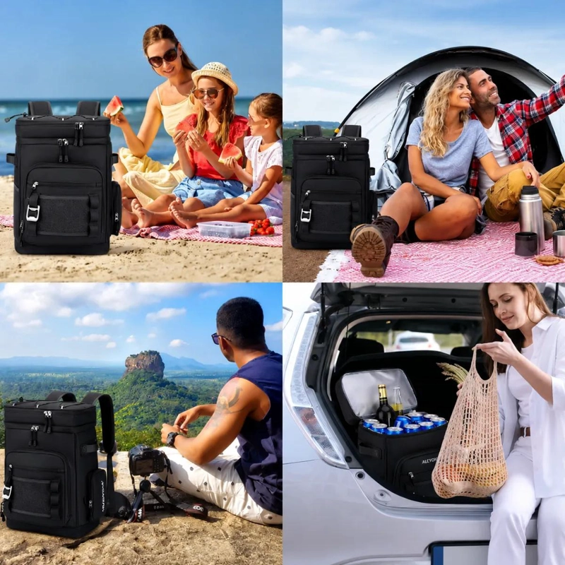 NEVERA MOCHILA REFRIGERANTE PORTATIL DE 30 LITROS PARA CAMPING Y ACTIVIDADES AL  - 5