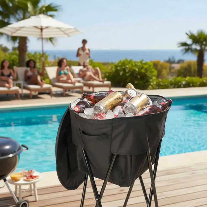 ENFRIADOR PLEGABLE CON PATAS CAPACIDAD 50 LITROS PARA CAMPING Y PLAYA - 2