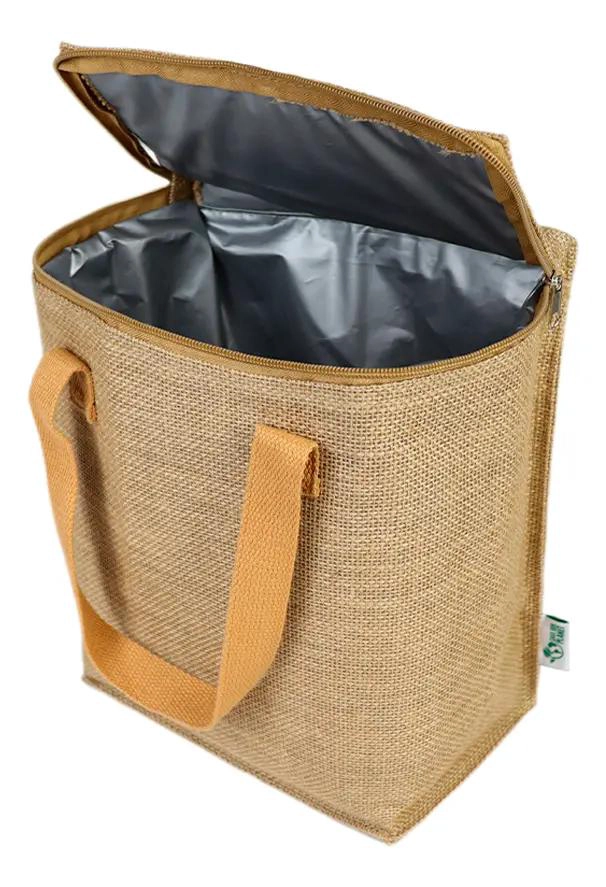 BOLSO COOLER DE YUTE CON CAPACIDAD DE 10 LITROS PARA MANTENER ALIMENTOS FRESCOS - 2