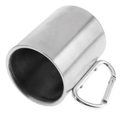 VASO PORTATIL DE ACERO INOXIDABLE CON MOSQUETON PARA CAMPING Y ACTIVIDADES ALAIR - 5