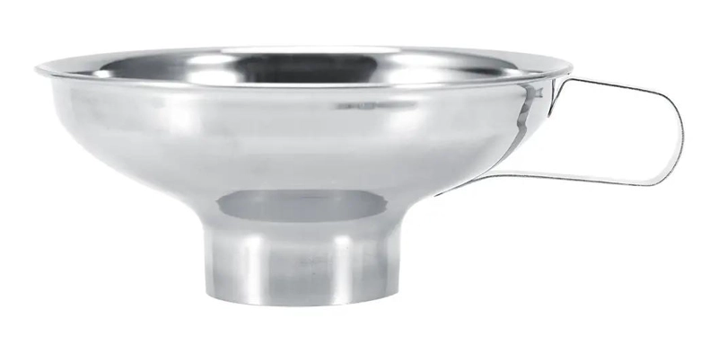EMBUDO DE ACERO INOXIDABLE CON BOCA ANCHA PARA USO GENERAL - 1