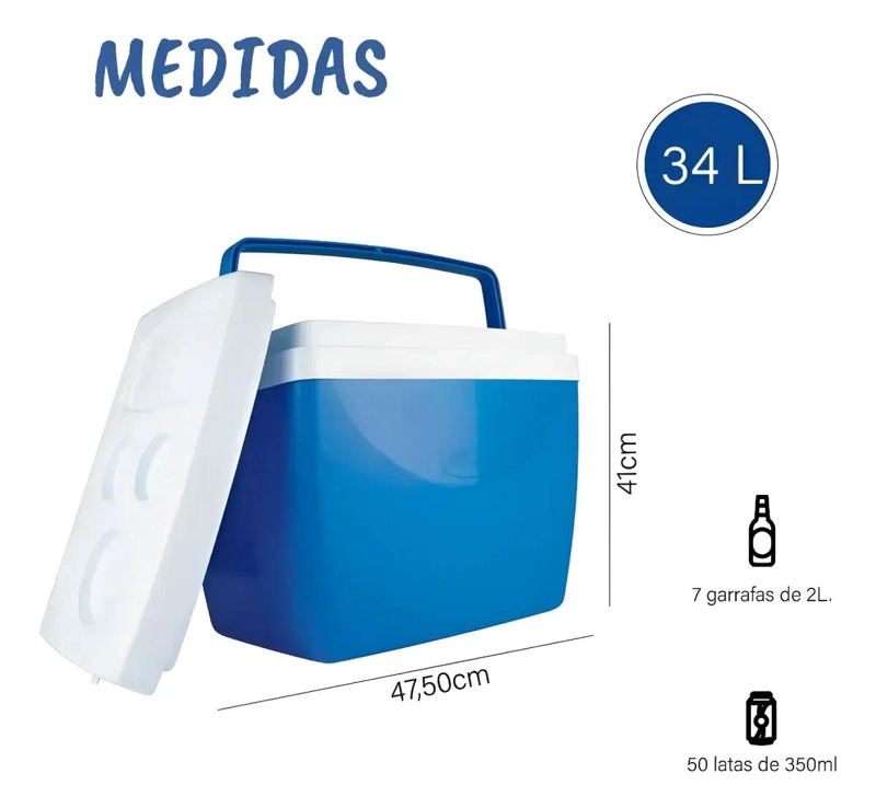COOLER TE RMICO PORTATIL CON CAPACIDAD PARA 34 LITROS Y 50 LATAS - 4