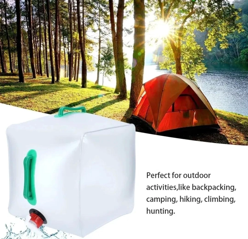 BOLSA PLEGABLE PARA AGUA PORTATIL CON CAPACIDAD DE 20 LITROS IDEAL PARA CAMPING - 3