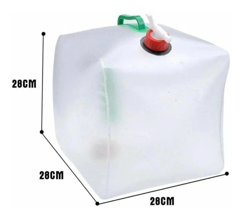 BOLSA PLEGABLE PARA AGUA PORTATIL CON CAPACIDAD DE 20 LITROS IDEAL PARA CAMPING - 4