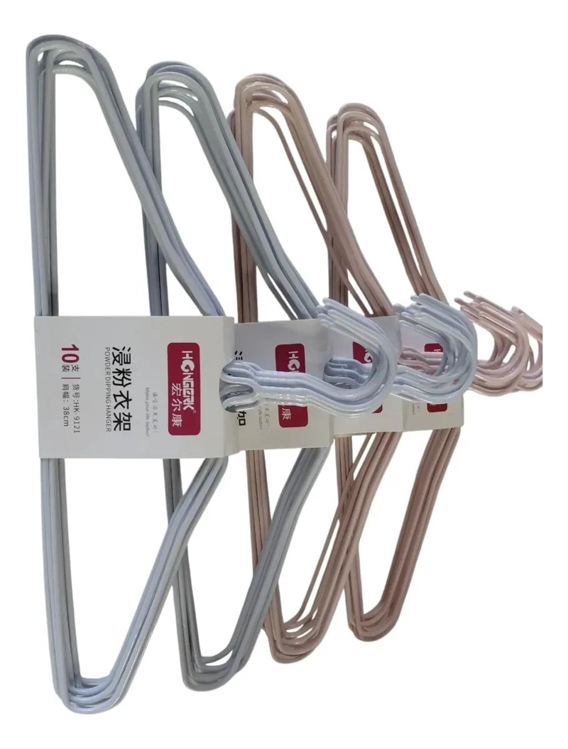 SET DE 40 GANCHOS METALICOS RECUBIERTOS PARA COLGAR ROPA RESISTENTES - 5