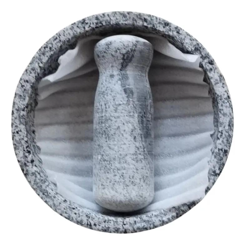 MORTERO DE PIEDRA DE 16 CM PARA MOLER ESPECIAS Y PREPARAR COCTELES - 1