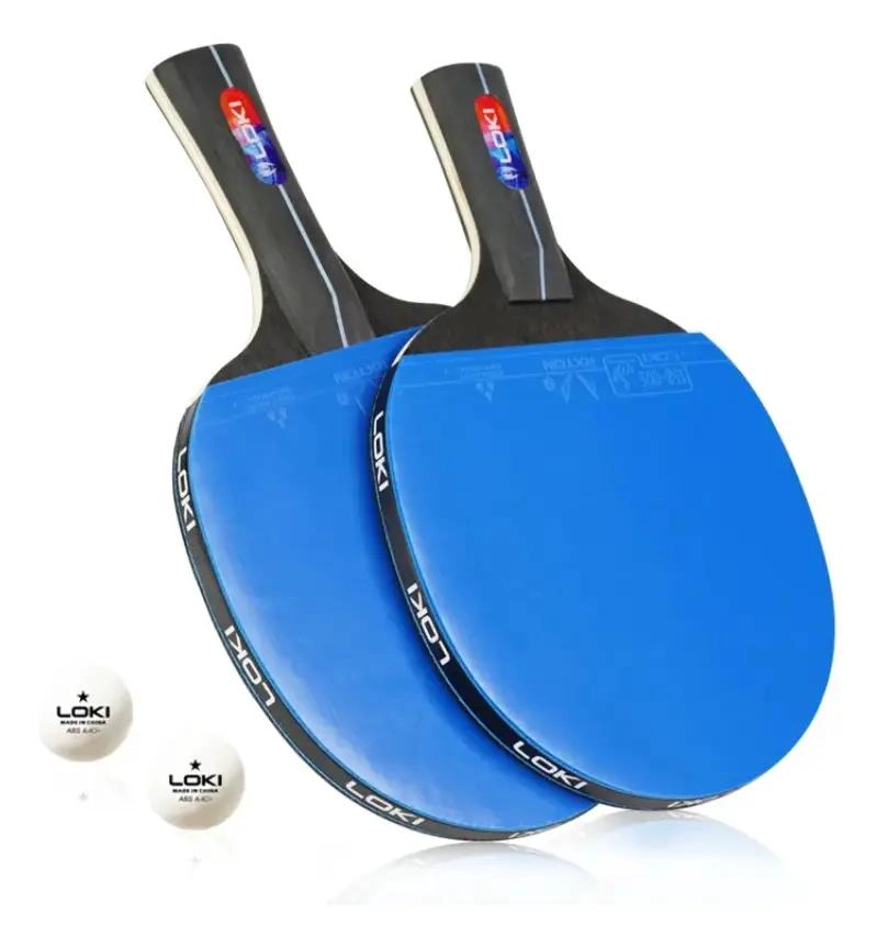 SET DE 2 PALETAS DE PING PONG NIVEL INICIAL COLOR NEGRO - 2