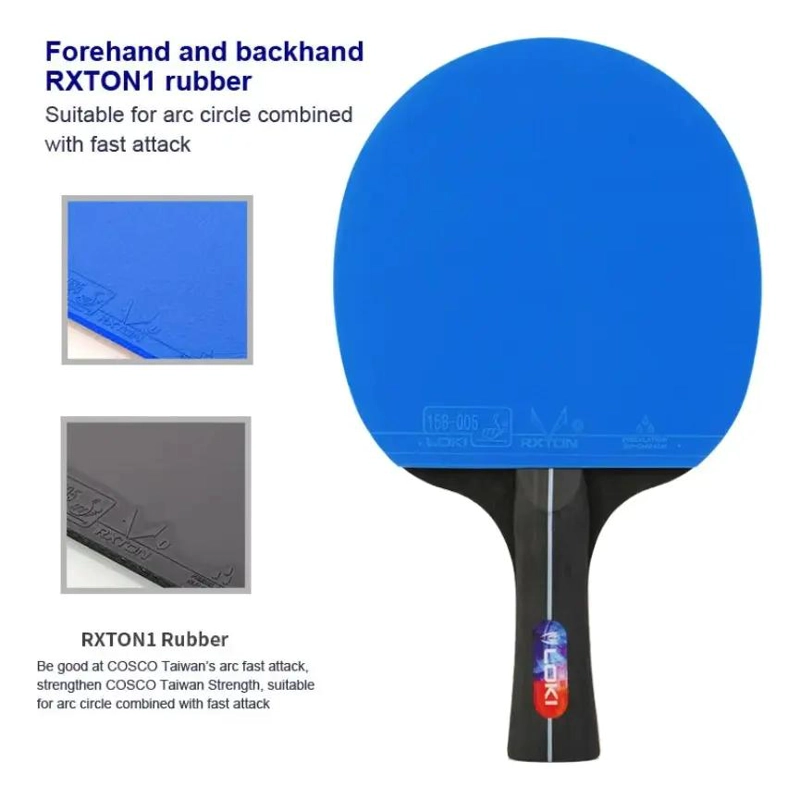 SET DE 2 PALETAS DE PING PONG NIVEL INICIAL COLOR NEGRO - 4