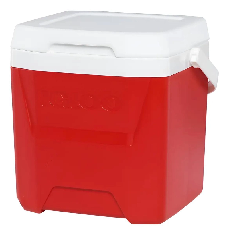COOLER PORTATIL PARA BEBIDAS Y ALIMENTOS CON CAPACIDAD DE 11.3 LITROS COLOR ROJO - 1