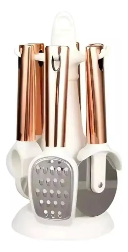 SET DE UTENSILIOS DE COCINA CON 6 PIEZAS EN COLOR BLANCO - 1