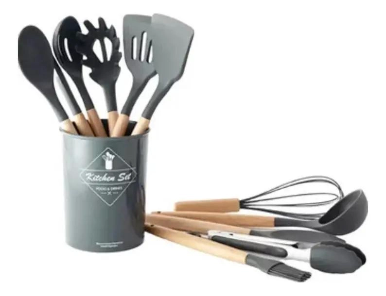 SET DE UTENSILIOS DE COCINA DE SILICONA PARA USO INICIAL - 1