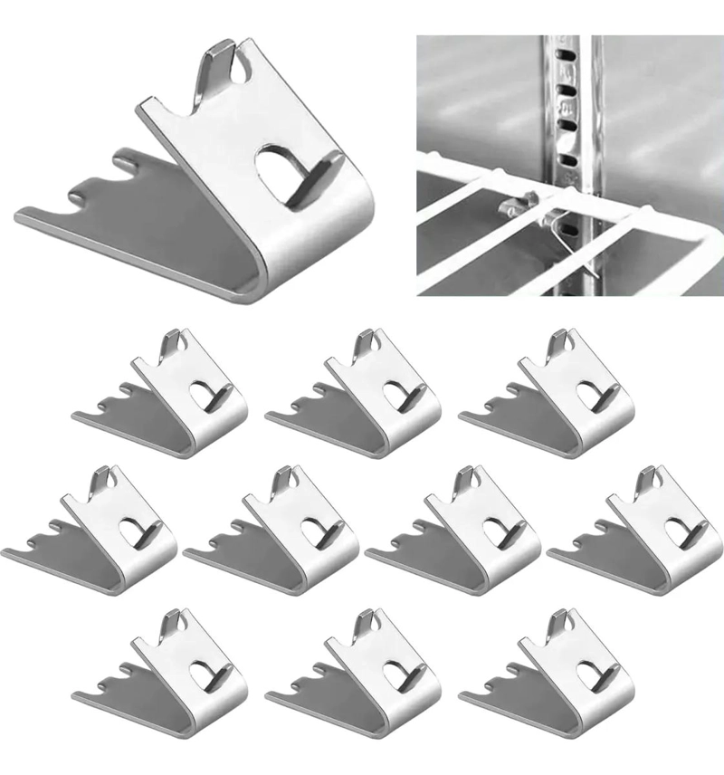 SET DE 12 SOPORTES Y GANCHOS PARA COOLER EN ACERO INOXIDABLE - 1