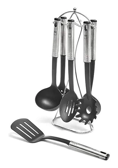 SET DE UTENSILIOS DE COCINA DE ACERO INOXIDABLE CON 7 PIEZAS - 1