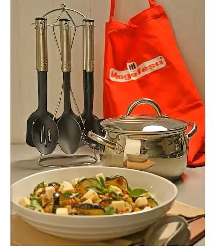 SET DE UTENSILIOS DE COCINA DE ACERO INOXIDABLE CON 7 PIEZAS - 2