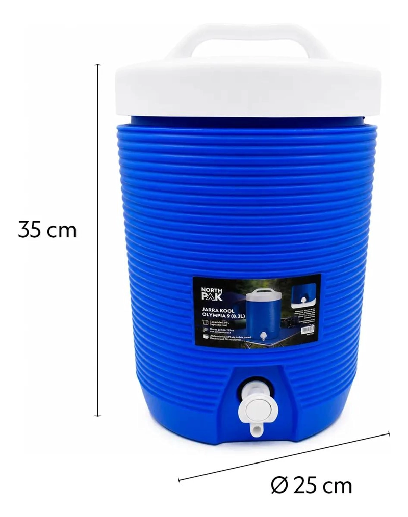 JARRA TE RMICA DISPENSADORA CON CAPACIDAD DE 8.3 LITROS PARA BEBIDAS FRIAS - 2