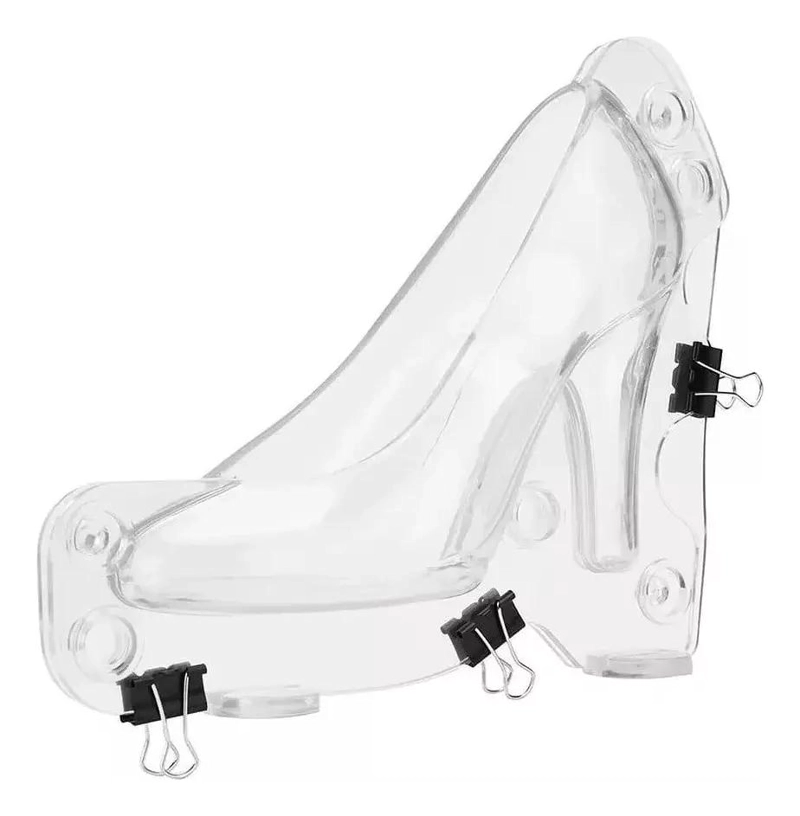 MOLDE DE POLICARBONATO PARA CHOCOLATE CON DISEÑO DE ZAPATO DE TACON ALTO 3D - 1