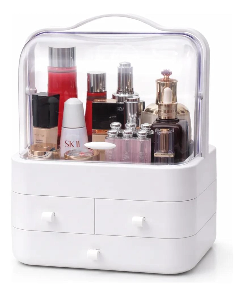 ORGANIZADOR PORTATIL CON CAJONES ANTIPOLVO PARA COSME TICOS - 1