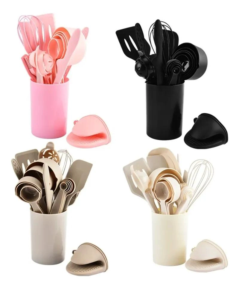 SET DE UTENSILIOS DE COCINA Y REPOSTERIA DE SILICONA CON 21 PIEZAS - 1