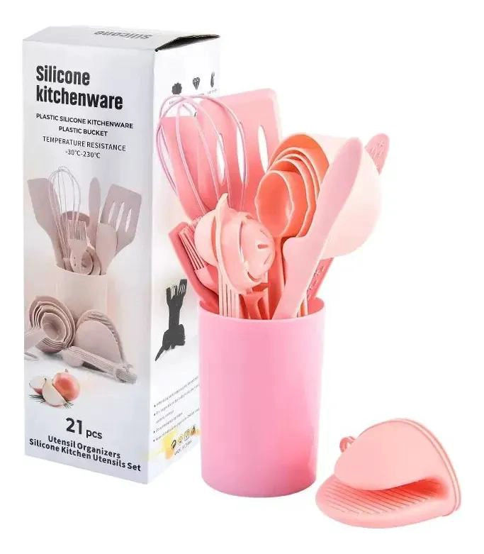SET DE UTENSILIOS DE COCINA Y REPOSTERIA DE SILICONA CON 21 PIEZAS - 3