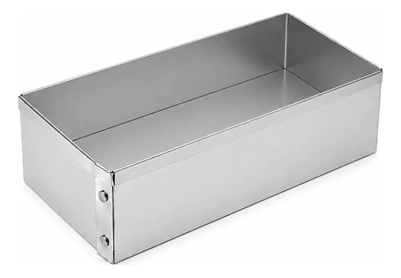 MOLDE RECTANGULAR DESMONTABLE DE ALUMINIO PARA TORTAS 25X15 CM - 1