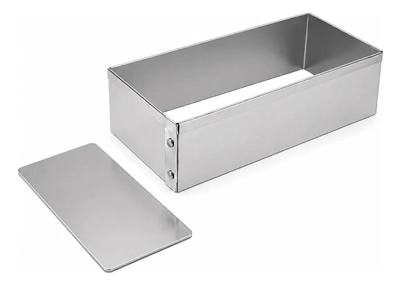 MOLDE RECTANGULAR DESMONTABLE DE ALUMINIO PARA TORTAS 25X15 CM - 4