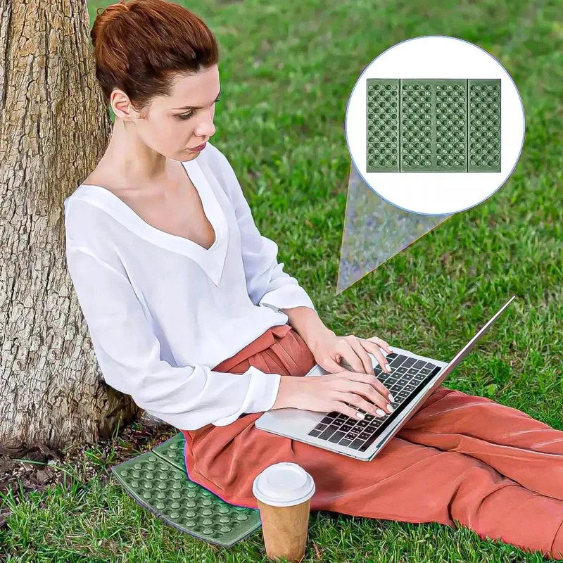 COJIN PLEGABLE DE ESPUMA PARA ASIENTO Y CAMPING CON ALFOMBRILLA - 3
