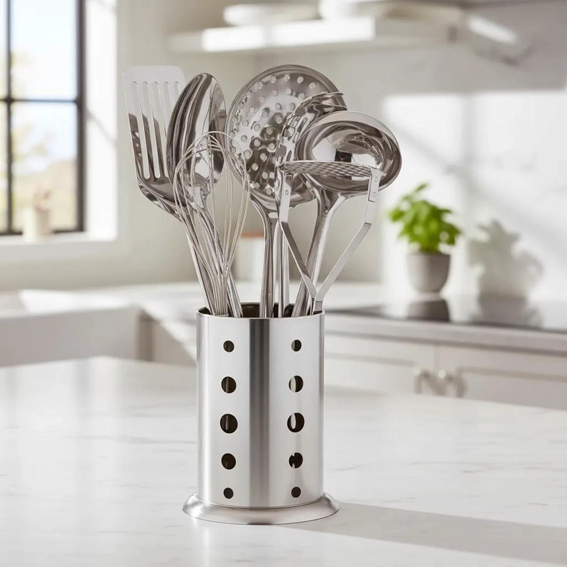 SET DE UTENSILIOS DE COCINA DE ACERO INOXIDABLE CON 8 PIEZAS - 2