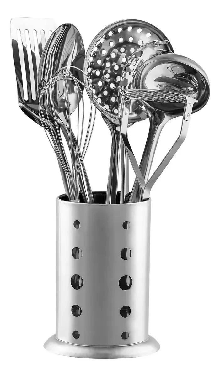 SET DE UTENSILIOS DE COCINA DE ACERO INOXIDABLE CON 8 PIEZAS - 5