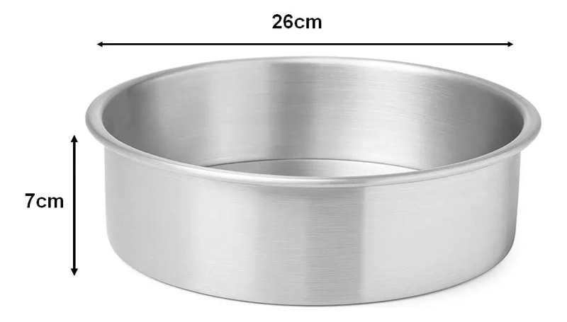 MOLDE DESMONTABLE DE ALUMINIO DE 26 CM PARA REPOSTERIA Y PASTELES - 2
