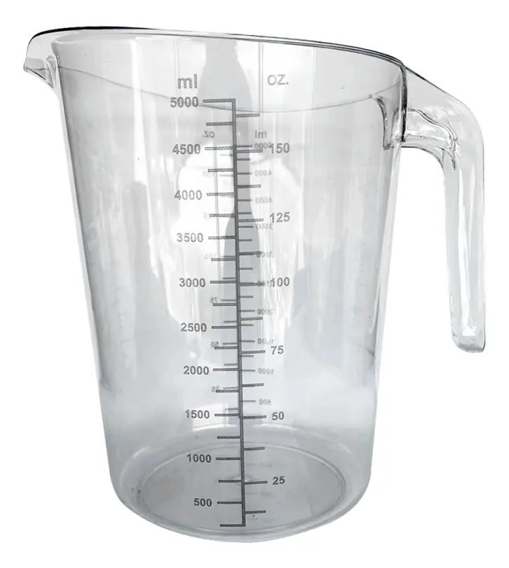 JARRA MEDIDORA DE POLICARBONATO CON CAPACIDAD DE 5 LITROS - 1