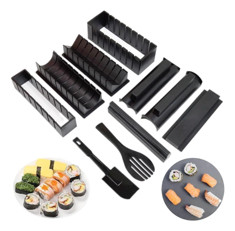 KIT PARA FABRICAR SUSHI CON MOLDES DE DIFERENTES FORMAS VARIADAS - 1