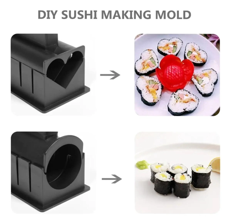 KIT PARA FABRICAR SUSHI CON MOLDES DE DIFERENTES FORMAS VARIADAS - 3