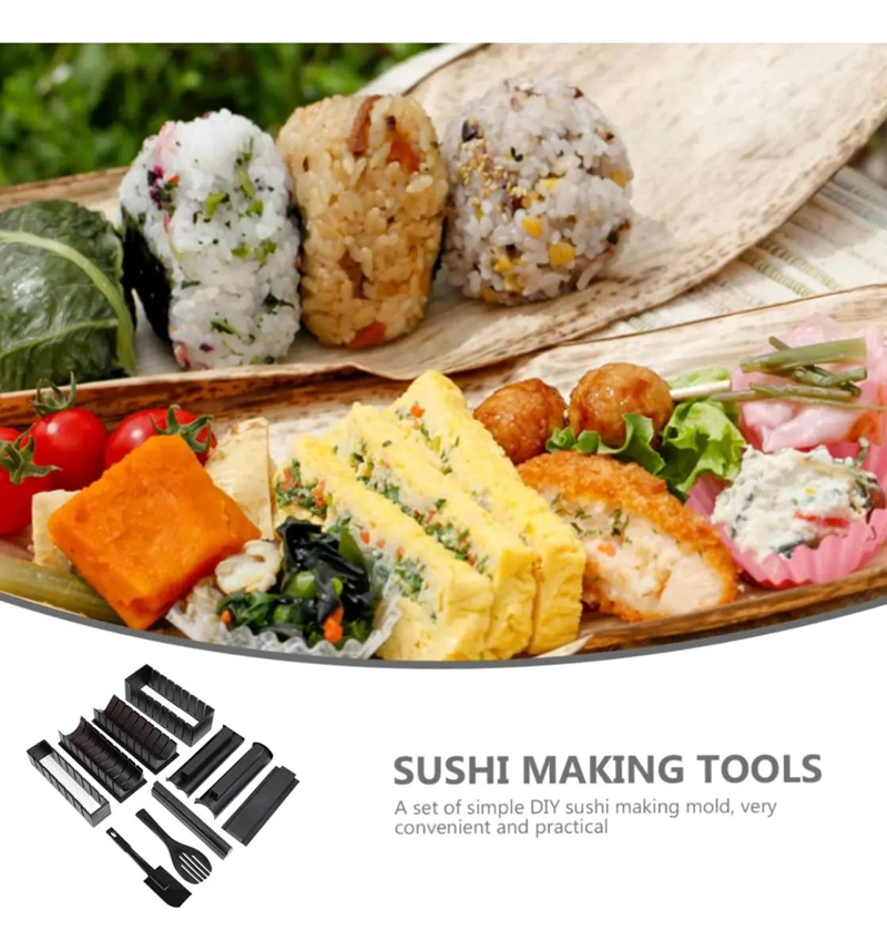 KIT PARA FABRICAR SUSHI CON MOLDES DE DIFERENTES FORMAS VARIADAS - 5