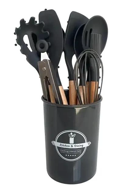 SET DE UTENSILIOS DE COCINA ANTIADHERENTES DE SILICONA 11 PIEZAS - 2