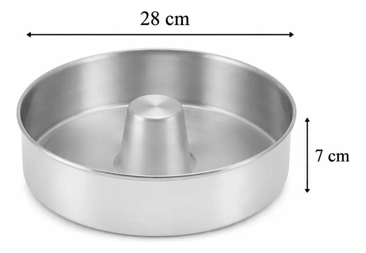 MOLDE DE ALUMINIO PARA FLAN Y PUDIN DE 28 CM PARA REPOSTERIA - 4