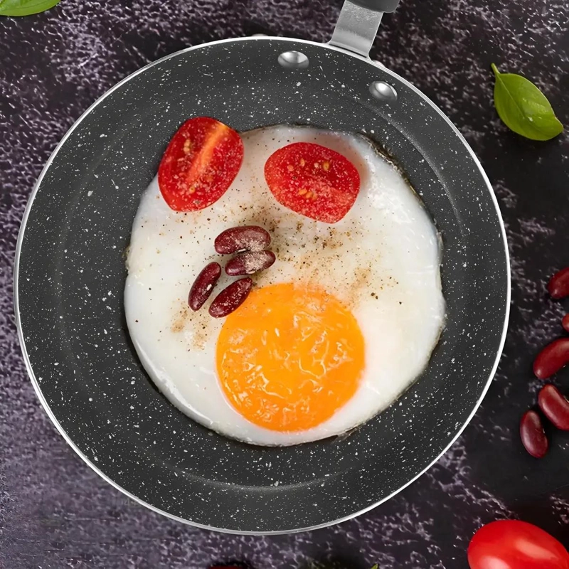 SARTE N ANTIADHERENTE DE 14 CM CON TAPA DE GRANITO PARA COCINAR HUEVOS - 2