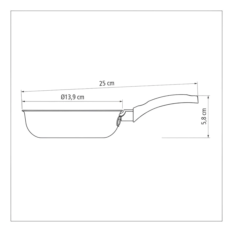 SARTE N ANTIADHERENTE DE 14 CM CON TAPA DE GRANITO PARA COCINAR HUEVOS - 3
