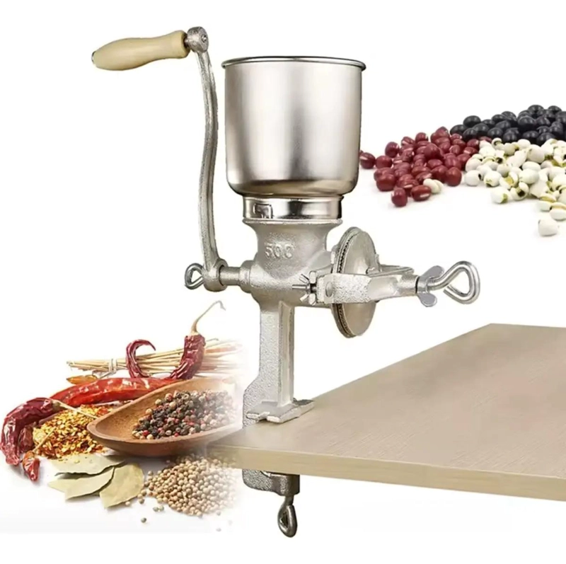 MOLINILLO DE GRANO CON TOLVA ALTA Y DISEÑO PLATEADO PARA CAFE - 2
