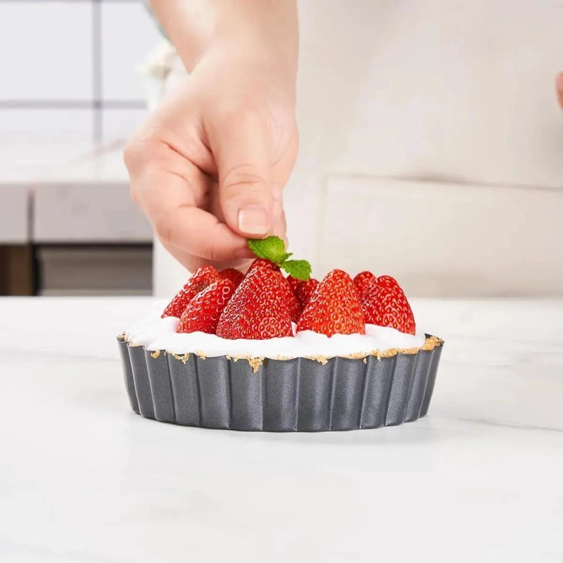 SET DE 12 MOLDES DESMONTABLES PARA MINI TARTALETAS CON RECUBRIMIENTO ANTIADHER - 2