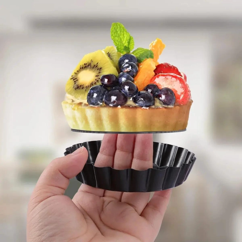 SET DE 12 MOLDES DESMONTABLES PARA MINI TARTALETAS CON RECUBRIMIENTO ANTIADHER - 4